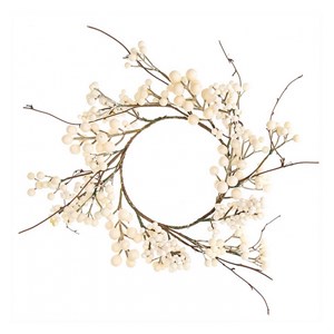 Couronne blanche baies blanches