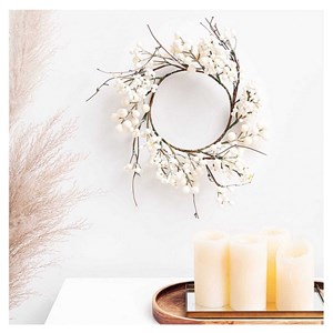 Couronne blanche baies blanches