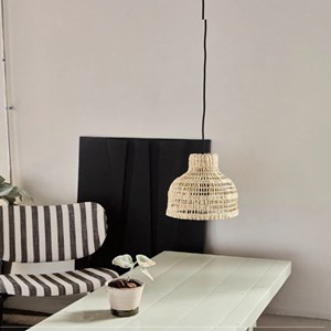 Abat jour pour lampe en jonc de mer coloris naturel