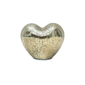 Déco cœur led doré vieilli à poser