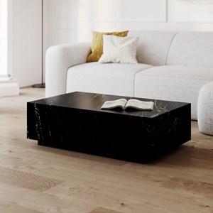 Table basse rectangulaire en marbre noir - izaé