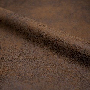 Fauteuil marron vieilli en microfibre - club