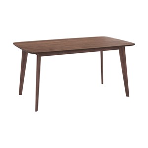 Table rectangulaire 6 personnes en bois foncé 150 cm - oman