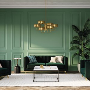 Canapé 2 places en velours vert foncé - gatsby