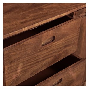 Buffet en bois massif 3 portes 3 tiroirs et détails dorés - colombo