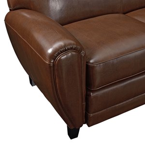 Canapé 3 places marron en croute de cuir enduite - club