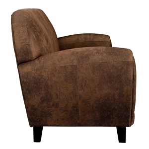 Canapé 3 places marron vieilli en microfibre - club