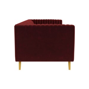 Canapé 3 places en velours bordeaux - gatsby