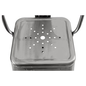 Lot de 2 chaises pour îlot central 67 cm en métal chrome - indus