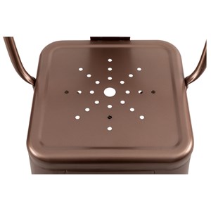 Lot de 2 chaises pour îlot central 67 cm en métal cuivre - indus