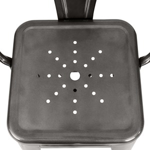 Lot de 2 chaises pour îlot central 67 cm en métal gris anthracite - indus