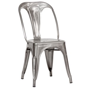 Lot de 2 chaises en métal chromé - indus