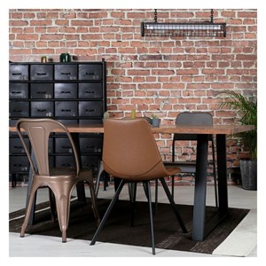 Lot de 2 chaises en métal cuivre - indus