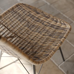 Lot de 2 chaises en résine tressée marron - tiptur