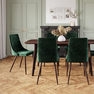Lot de 2 chaises en velours vert - vinni