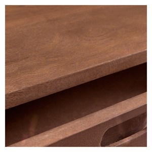 Console en bois massif 2 tiroirs et détails dorés - colombo