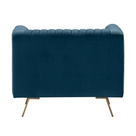 Fauteuil en velours bleu foncé - gatsby