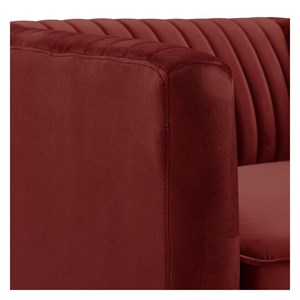 Fauteuil en velours bordeaux - gatsby
