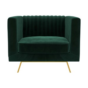 Fauteuil en velours vert foncé - gatsby