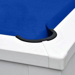 Table de billard convertible blanche tapis bleu - eddie