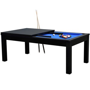 Table de billard convertible noire tapis bleu - eddie