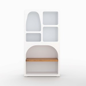 Bibliothèque en béton blanc cassé - fira