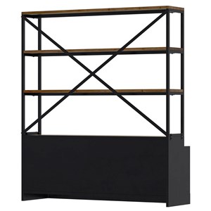 Bibliothèque 160 cm en bois et métal - goa