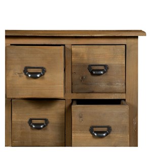 Buffet en bois recyclé 18 tiroirs - miramas