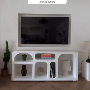 Buffet en béton blanc cassé - fira