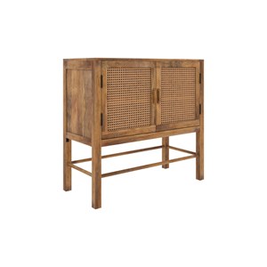 Buffet 2 portes en cannage - tiki