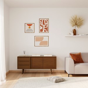 Buffet 2 portes coulissantes et 3 tiroirs en teck - waya