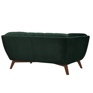 Canapé 2 places en velours vert foncé - mona