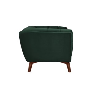 Canapé 2 places en velours vert foncé - mona