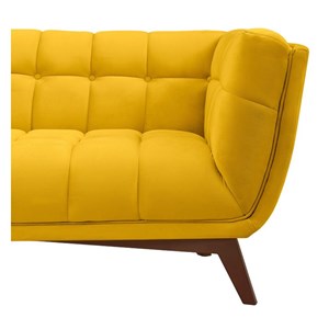 Canapé 3 places en velours jaune - mona