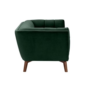 Canapé 3 places en velours vert foncé - mona