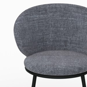 Chaise en tissu gris - angèle