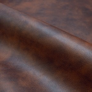 Lot de 2 chaises en cuir synthétique marron - austin