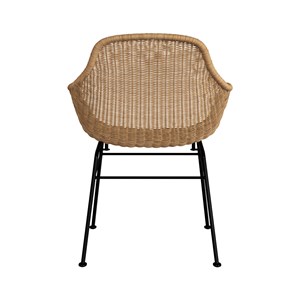 Lot de 2 chaises en résine tressée naturelle - carmela