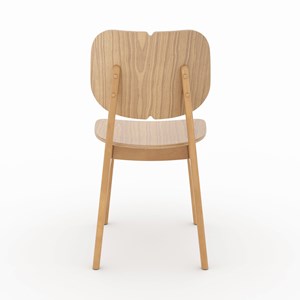 Lot de 2 chaises en bois clair - clyde