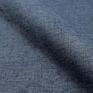 Lot de 2 chaises en tissu bleu et pieds en métal effet bois - cozy