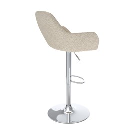 Lot de 2 chaises de bar effet laine bouclette blanc cassé 63-83 cm - adam
