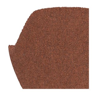 Lot de 2 chaises de bar effet laine bouclette rouge brique 63-83 cm - adam