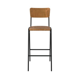 Lot de 2 chaises de bar 75 cm en bois - clem