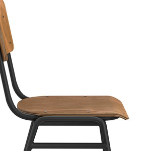 Lot de 2 chaises pour îlot central 66 cm en bois foncé - clem