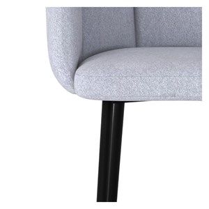 Lot de 2 chaises de bar en tissu gris clair 75 cm - rosy