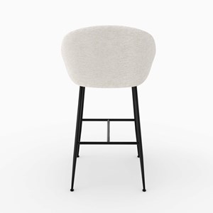 Chaise de bar en tissu blanc chiné 76 cm - socky