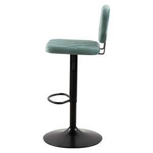 Lot de 2 chaises de bar réglables 60&nbsp;81 cm en velours vert d'eau - viktor