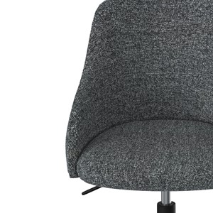 Chaise de bureau pivotante et réglable en tissu gris - ninon