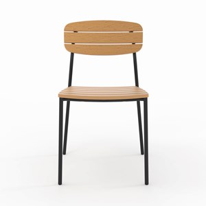 Lot de 2 chaises de jardin en résine synthétique - taya