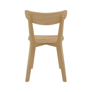 Lot de 2 chaises en bois clair - tabata